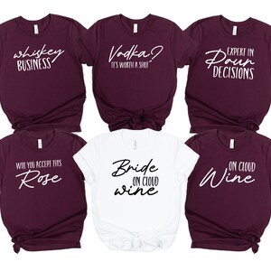 Wine Bachelorette Party Shirts, Bachelorette Party Shirts, Bride Babe Shirt, Bride Shirt, Team Bride Shirt, Bridesmaid Party Shirt image 3