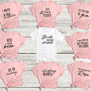 Wine Bachelorette Party Shirts, Bachelorette Party Shirts, Bride Babe Shirt, Bride Shirt, Team Bride Shirt, Bridesmaid Party Shirt image 2