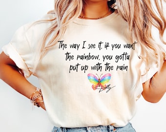 Comfort Colors Dolly Parton Rip Signature Country Queen Vintage Rainbow Shirt Retro Country Music Dollywood Fan Dolly Forever