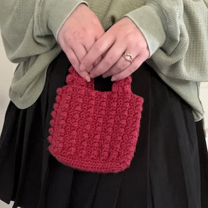 Popcorn Stitch Mini Purse