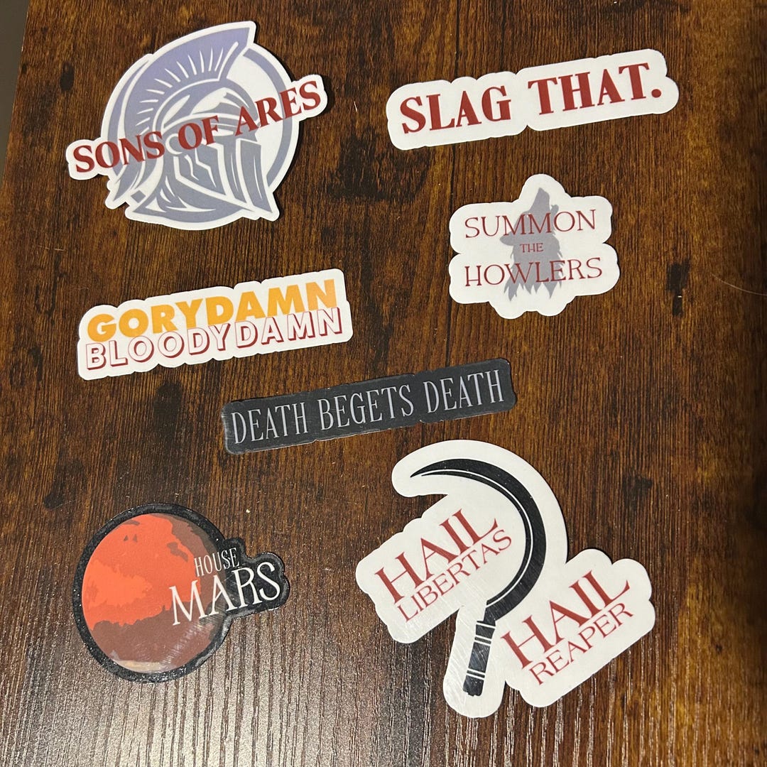 Red Rising Merch Pin Red Rising Sticker Set Red Rising Saga Pierce Brown Fantasy Stickers ...