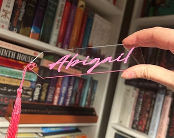 Personalized Acrylic Bookmark | Custom Acrylic Bookmark | Custom Bookmark | Gift for Book Readers | Personalized Book Gift