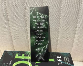Jade City bookmark | Fonda Lee | Adult Fantasy bookmark | BookTok Bookmark | Gift for Book Lovers | Gift for Readers