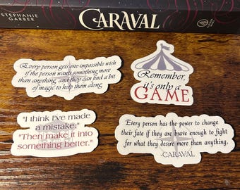 Caraval Stickers | Caraval | BookTok Stickers | Bookish Stickers | Fantasy Stickers | Gift for Book Lovers