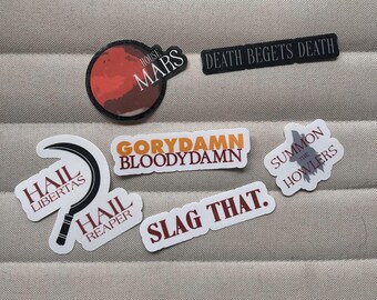 Red Rising Sticker Set Red Rising Saga Pierce Brown Fantasy Stickers Darrow O’Lykos Sci-fi Stickers Gift for Readers Gift for Book Lovers