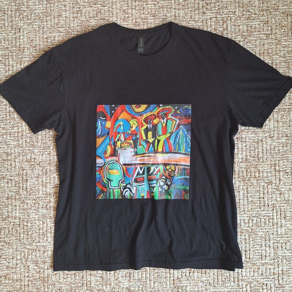 T-Shirt mit Motiv "Outkast - Aquemini", Unisex T-Shirt mit Rundhalsausschnitt, Outkast Fan-Art, AlbumCover, Andre 3000, BigBoi, Urban Art