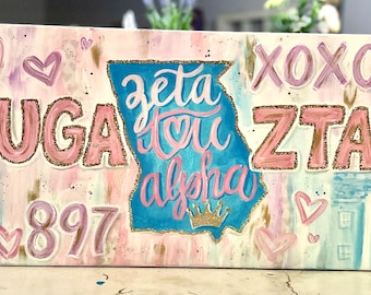 Custom Painted Sorority Canvas