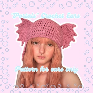 DIGITAL PATTERN | Nymph Ears Crochet Pattern | Fairy Ears | KawaiiEgirl | Crochet Ear Pattern | PDFCrochet | EarsOnly | Fantasy | PastelGoth