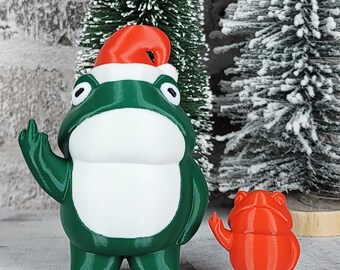 Doigt du milieu du père Noël effronté | Bas de Noël | Décoration de Noël | Cadeau unique | Imprimé en 3D