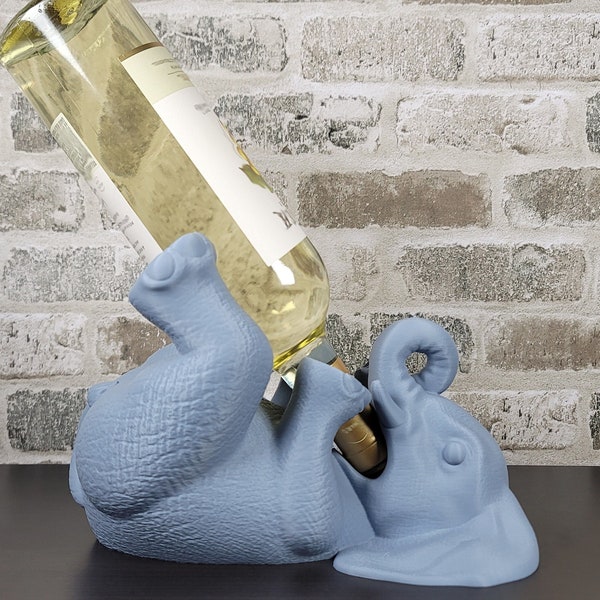 Elephant Wine Bottle Holder | Unique Home Decor | Wine Bottle Stand | 3D Printed