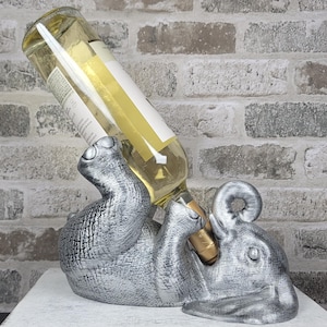 Elephant Wine Bottle Holder | Unique Home Decor | Animal Lover Gift | 3D Printed