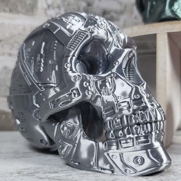 Android Robot Skull | Sculpture | Home Decor | Unique Gift | 3D Printed