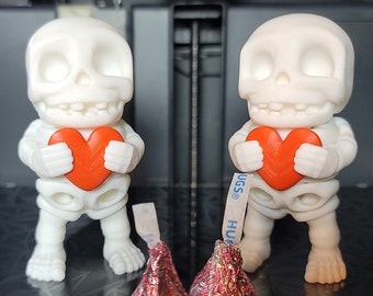 Szkielet serca Flexi | Zabawka sensoryczna | Zabawna zabawka sensoryczna | Wyjątkowy prezent | Druk 3D