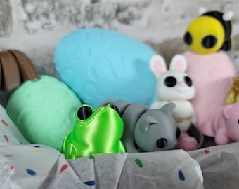 Mystery Egg mit Mini Fidget Tieren | Sensorisches Spielzeug | Ostergeschenk | 3D Gedruckt