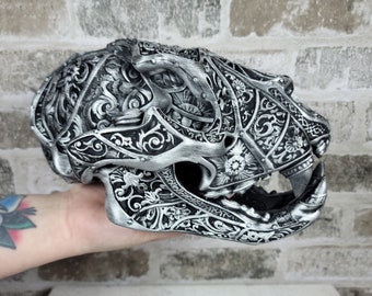 Lion Skull Ornamental | Sculpture | Halloween Decor | Unique Gift | 3D Printed