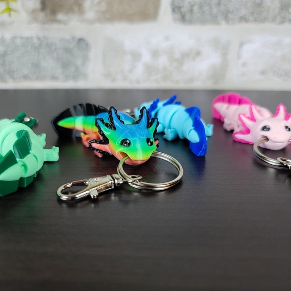 Axolotl Keychain | Fidget Toy |  Unique Gift | 3D Printed