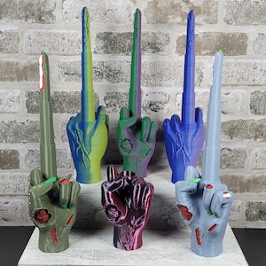Inklappende middelvinger ZOMBIE-EDITIE | Bureauspeelgoed | Gagcadeau | Leuk fidgetspeeltje | 3D-geprint