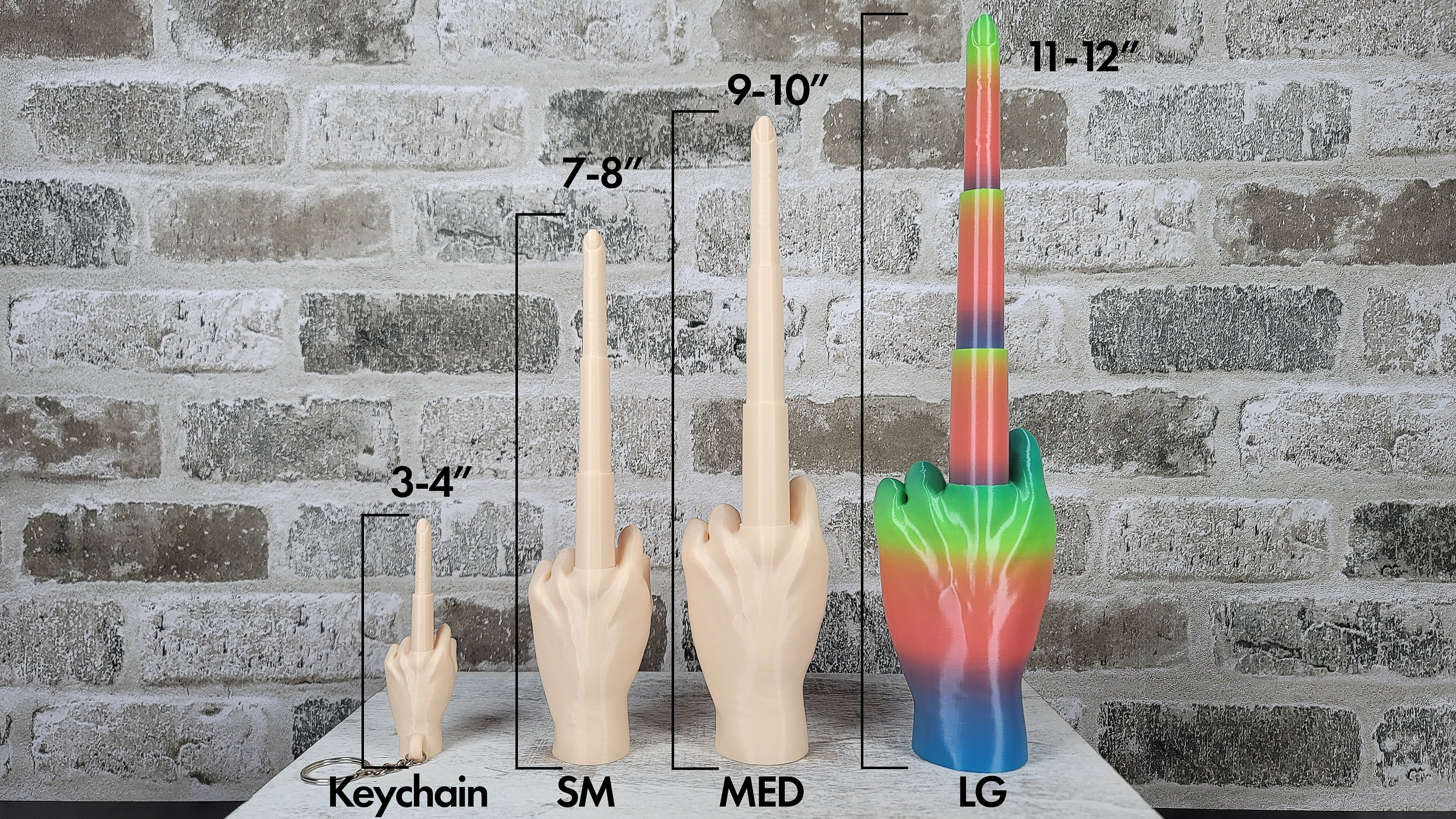 Collapsing Middle Finger | Gag Gift | Desk Toy | Fun Fidget Toy | Stocking Stuffer | 3D Printed