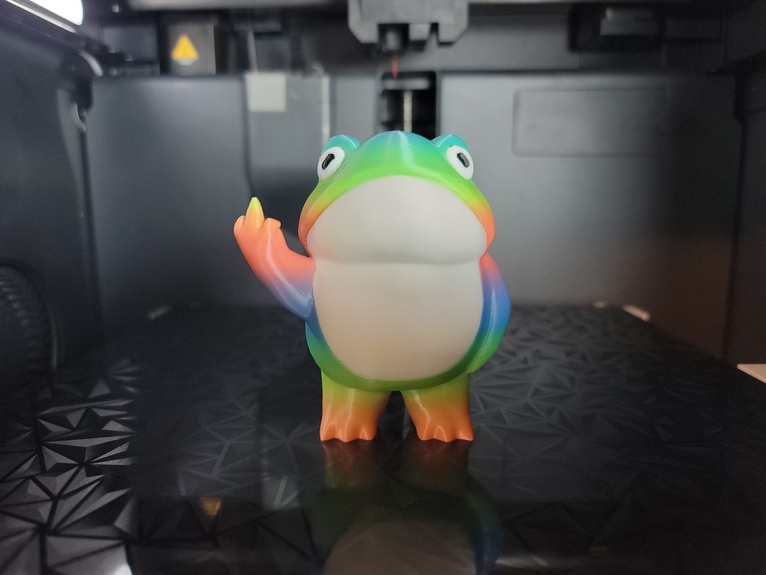 Cheeky Middle Finger Frog Gag Gift Fun Desk Toy Unique Gift 3D Printed