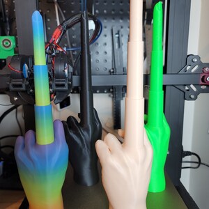 Inklappende middelvinger | Gagcadeau | Bureauspeelgoed | Leuk fidgetspeeltje | 3D-geprint