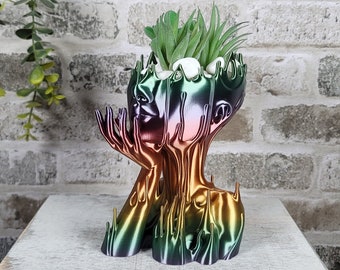 Woman Planter Melting/Vine | Succulent Planter | Home Decor | Unique Gift | 3D Printed