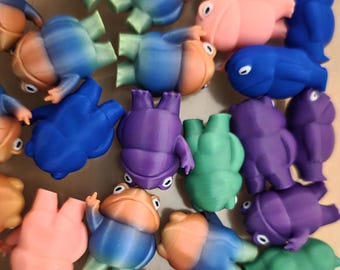 Doigt du milieu effronté, grenouille TAILLE MICRO | Cadeau bâillon | Jouet de bureau amusant | Cadeau unique | Imprimé en 3D