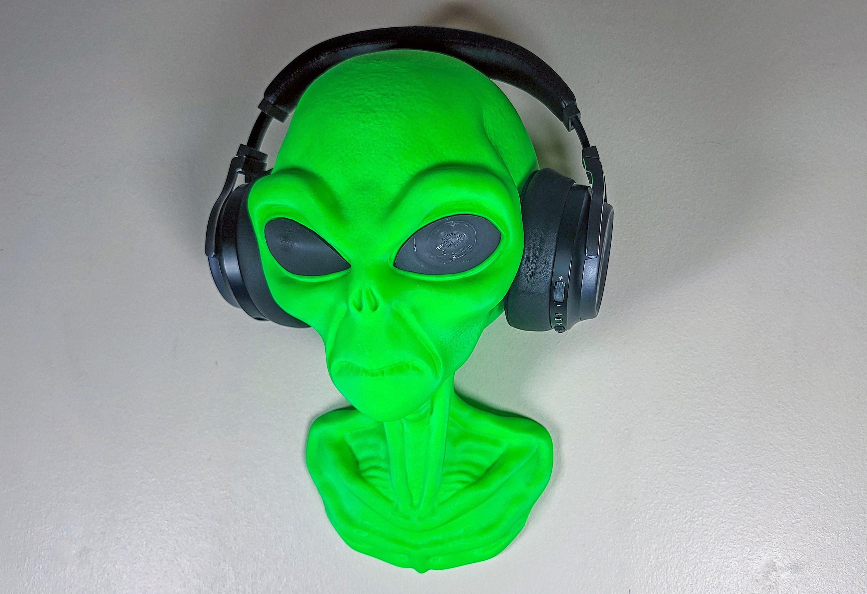 Alien Wall Art | Headphones Holder | Man Cave Decor | Unique Gift | 3D ...
