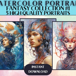 Digital Download Poster Print for Game Room Poster Download, Fantasy Poster Wall Art Printable Digital Portrait Poster, Fantasy Collection 1