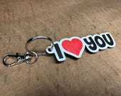 Schlüsselanhänger I love you –ich liebe dich Schlüsselanhänger, mehrfarbig, Keychain für Verliebte & Valentinstag!