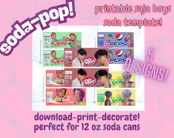 K-POP ソーダポップ ラッパー デーモン ハンター パーティー用品 ルミ トッパー サジャ ボーイズ ハントリックス パティ K ポップ パティ BTS ウォッチ パーティー デコレーション カスタム ユニーク プリント