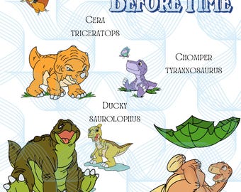 DOWNLOAD DIGITAL Design de sublimação Land Before Time, camiseta para festa de dinossauro, decoração Land Before Time, camisetas populares para festa Land Before Time
