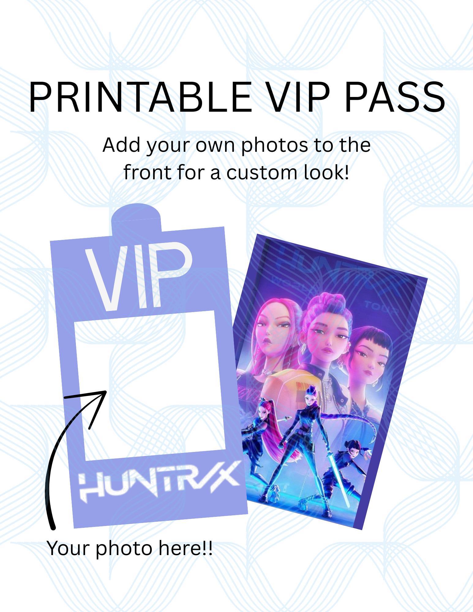 Kpop Backstage VIP Pass Huntrix Demon Huner Watch Party Saja Boys