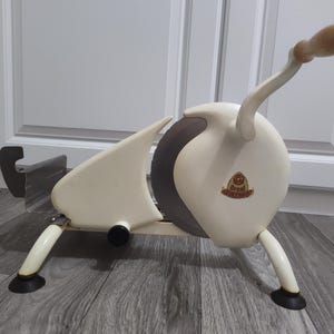 Vintage Graef Antique manual meat slicer, from 1956/1950s, all metal with wood handle and rubber non slip feet