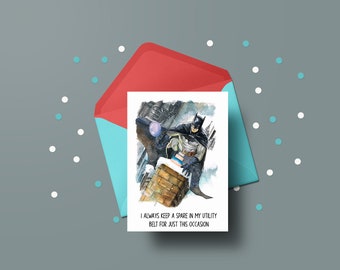 Carte d'anniversaire super héros - carte d'anniversaire drôle - petit garçon - ringard - carte d'anniversaire comique - imprimable - carte pour ami - carte Comic Lover