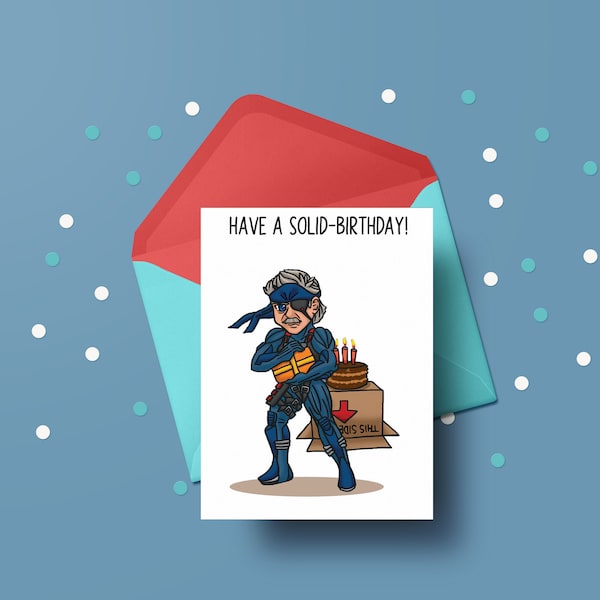 Metal Gear Birthday Card - Video Game Card - Punny - Nerdy - Printable - Digital - Card for Boyfriend - Funny Birthday Card - Snake