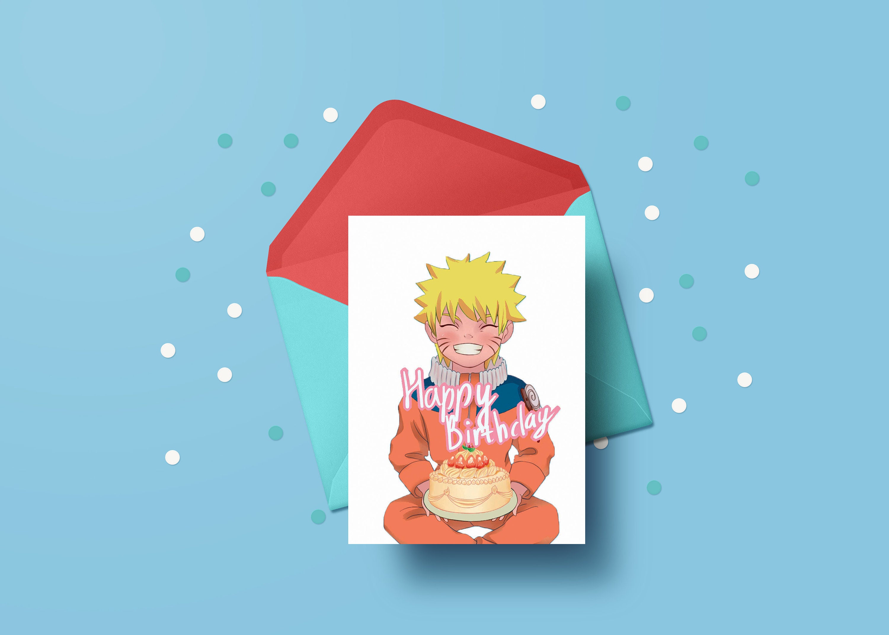 Carte Joyeux Anniversaire Naruto à Imprimer Naruto birthday card - Etsy France