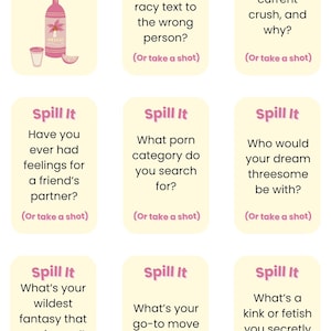 Spill It or Shot It: Ultimatives lustiges Trinkkartenspiel (18's Trinkspiel), Partyspiele, Trinkspiele, Pre-Drinks Spiel, digitaler Download