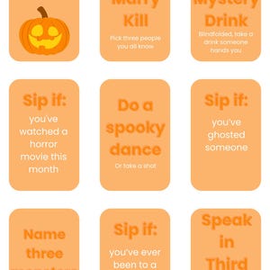 Spook & Sip: Ultimate Fun Drinking Card Game (+18 drinking game), Party Games, Drinking Games, Pre-Drinks Game, Digital Download, Halloween