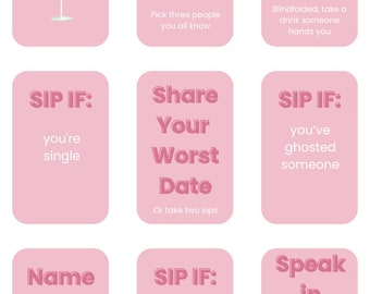 Girls Night Drinking Game, Bachelorette Party Card Game (Digital Download)