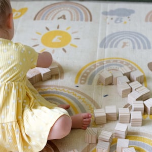 Douglas Fir Wooden Blocks: Montessori Toy Set, Tumble Sanded