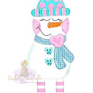 Cute Snowman Door Hanger Template | Digital Template | Door Hanger Template | Snowman SVG | Winter Door Hanger Template | Snowman Template