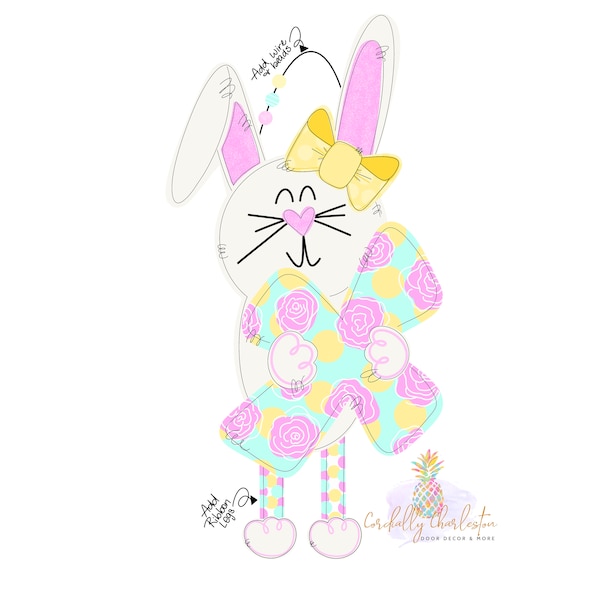 Easter Door Hanger Template | Digital Template | Door Hanger Template | Spring Door Hanger | Cross Door Hanger Template | Bunny Template