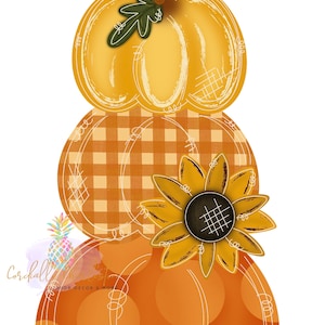 Stacked Pumpkin Door Hanger Template | Digital Template | Door Hanger Template | Fall SVG | Fall Door Hanger Template | Pumpkin Template