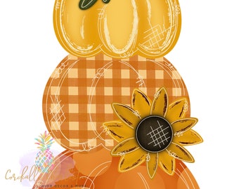 Stacked Pumpkin Door Hanger Template | Digital Template | Door Hanger Template | Fall SVG | Fall Door Hanger Template | Pumpkin Template