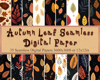 Herfst / herfst naadloos herhaalpatroon, afdrukbaar digitaal papier, vintage achtergronden