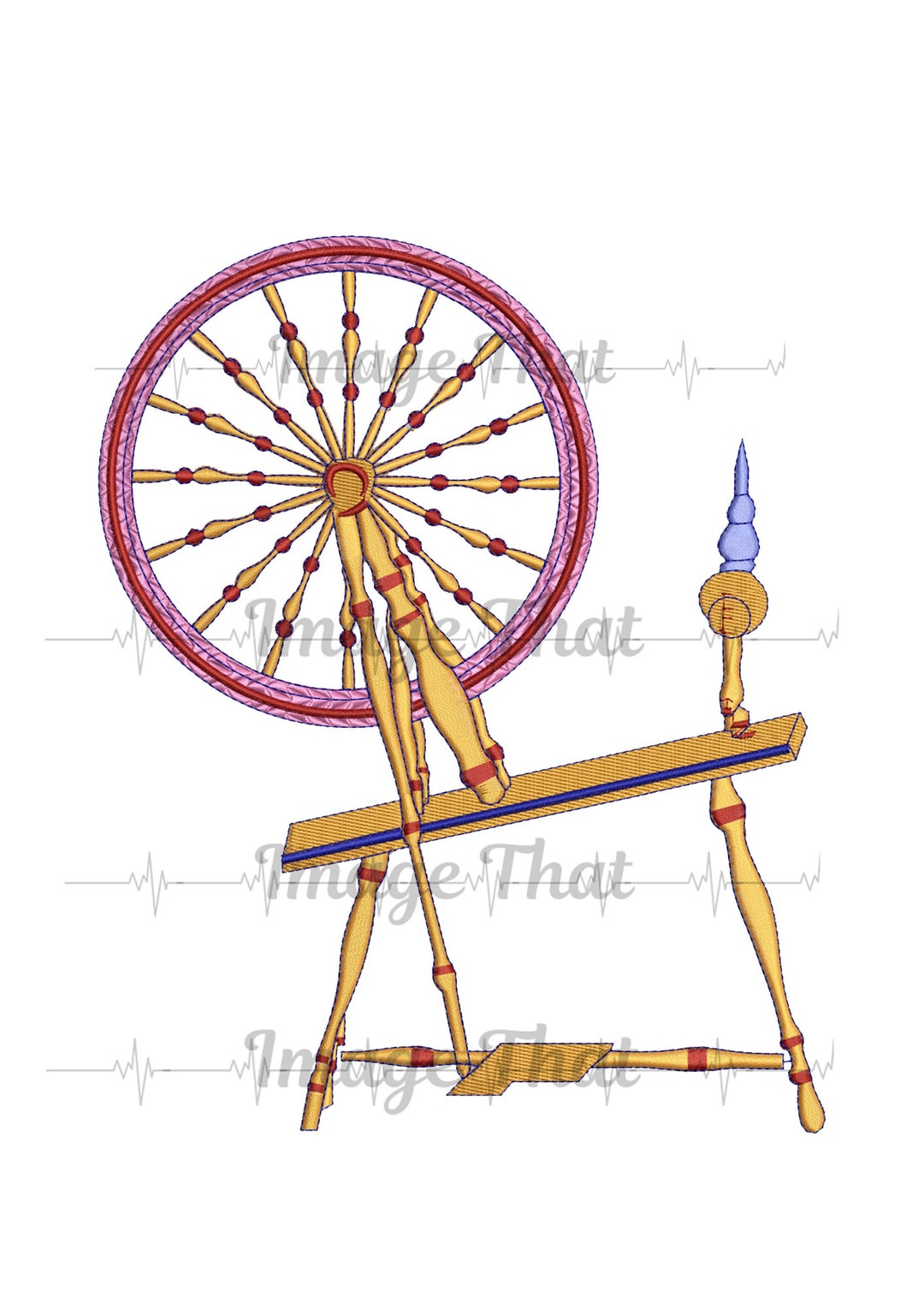 Instant Digital Download for Embroidery Design Heroines of Jericho Spinning Wheel Etsy