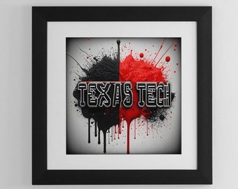 Texas Tech Prints, College Dorm Decorations, College Apartment Decor Bedroom, Red Black Wall Art, Dorm Decor Boys, Trendy Wall Decor College