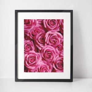 Bright Multi Colored Roses Digital Wall Art, Purple Yellow Blue ...