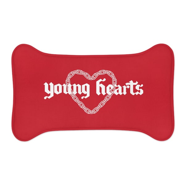 Young Hearts Co. Chained Pet Feeding Mat in Red