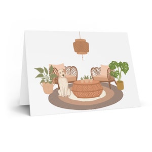 Dog at Home Greeting Cards